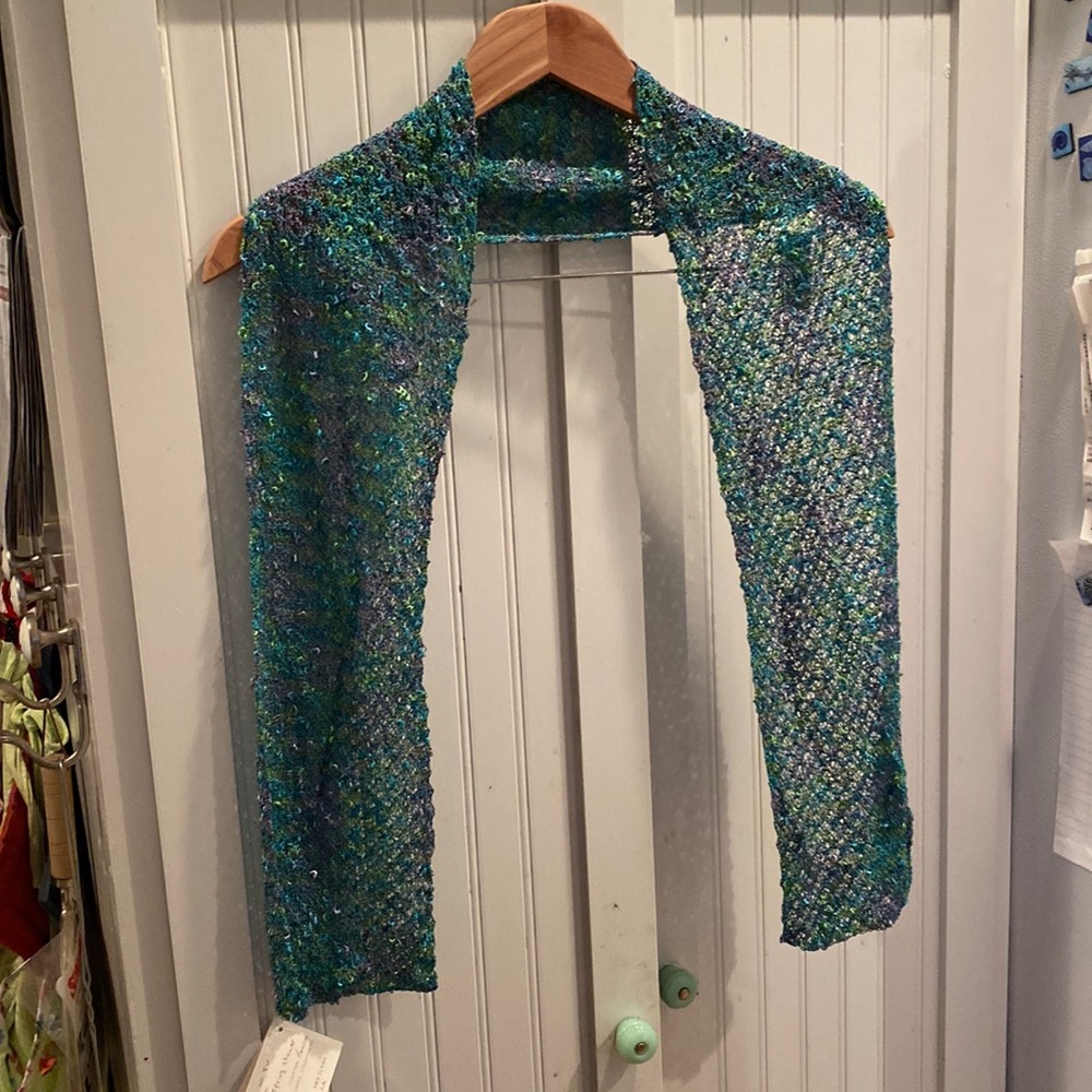 Handwoven Rayon Scarf, Spring Shower